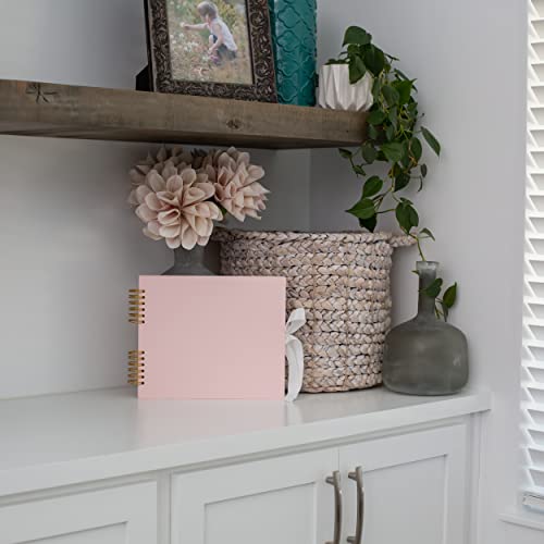 Never Ever Land Scrapbook Album – 12x10 Pink Scrap Book. Scrapbooking Supplies, Memory Book, Wedding Guest Book, Photo Album, Baby Shower Gifts, Valentines, Engagement Gifts - color: Pink