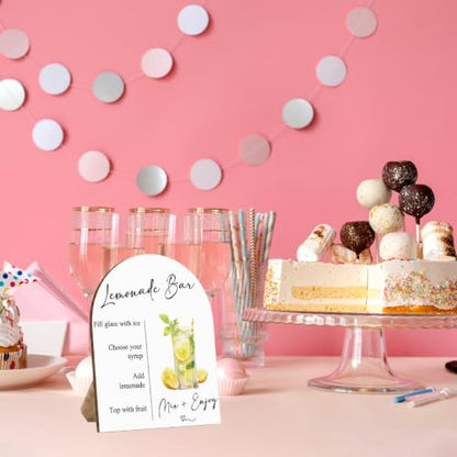 Lemonade Bar Sign, Wedding Lemon Drinks Wooden Stand Sign 8x10 Inch - color: Lemonade