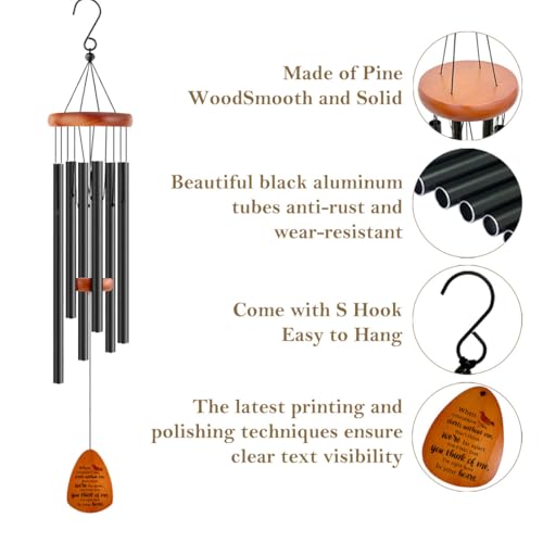Memorial Wind Chimes for Loss of Loved One Sympathy Bereavement Remembrance Wind Chimes Gifts for Loss of Mom Dad Son Daughter Husband Wife