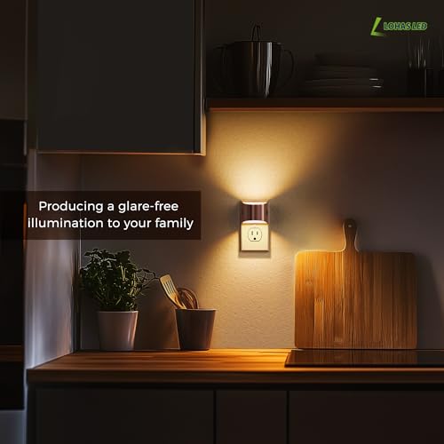 L LOHAS LED Night Lights Plug into Wall, Dimmable Night Light 2 Pack | Plug in Night Light with 3 Level Brightness, 3000K Soft White, Rose Gold Housing - color: Rose Gold