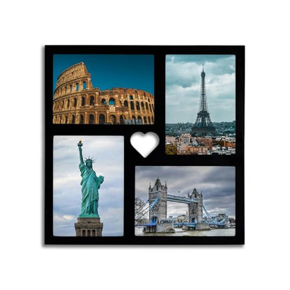 GENTLE DEER Collage Picture Frames, Photo Frame for Wall Hanging & Tablet Display (Black, 5X7) - color: Black, size: 5X7