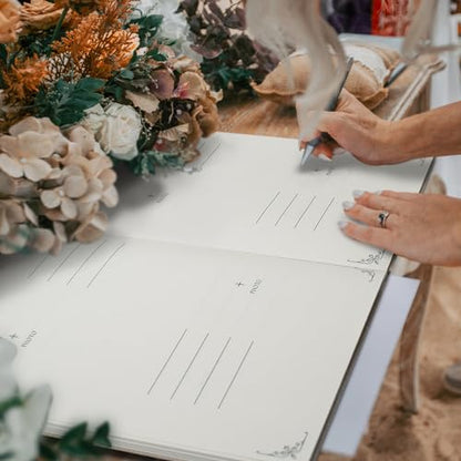 Vienrose Polaroid Guest Book 10x8 Inch Hardcover 120 Pages Simple Style - style: Minimalist Guest Book