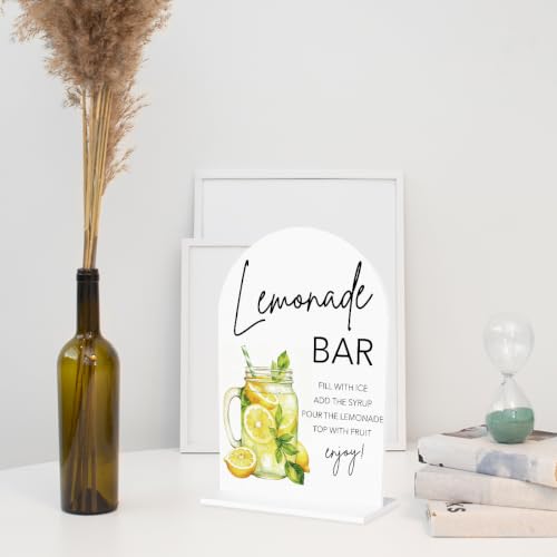 Lemonade Bar Sign for Wedding Baby Shower Reception Arch Acrylic Sign - color: Lemonade