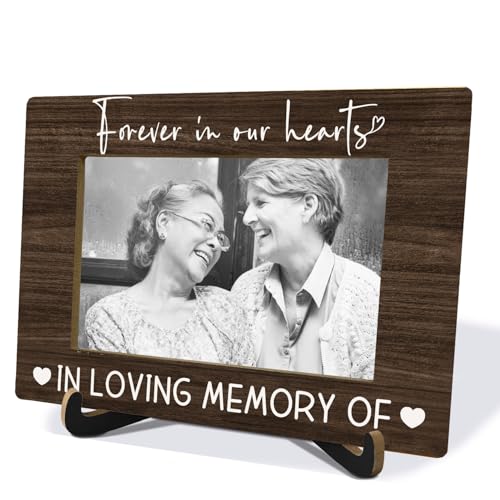 Memorial Picture Frame 4x6, Forever in My Heart in Loving Memory Photo Frame, Memorial Bereavement Sympathy Gifts for Loss of Loved One