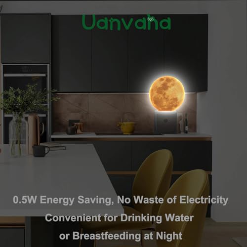 Moon Lamp Yellow Full Moon LED Dusk to Dawn Night Light Auto Sensor for Bedroom Bathroom Hallway Living Room - color: Yellow Full Moon