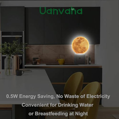 Moon Lamp Yellow Full Moon LED Dusk to Dawn Night Light Auto Sensor for Bedroom Bathroom Hallway Living Room - color: Yellow Full Moon