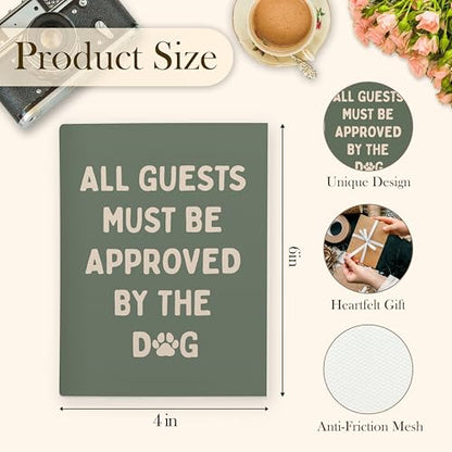 Dog Photo Album 4x6, Dog Lover Gifts, Funny All Guests Must Be Approved by the Dogs 18 Pockets Small Picture Memory Photo Album for Gift for Pet Lover Owner - color: Dog Guests