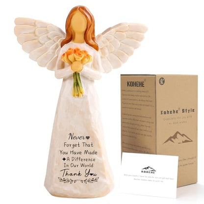 Thank You Gifts for Women, 5.5" Resin Figurines Teacher Appreciation Gifts - color: Thank You-gifts