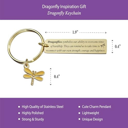 Dragonfly Gifts Women, Inspirational Encouragement Dragonfly Gift Ideas | Hardcover Notebook Gold Foil 200 Pages A5 Lined, Dragonfly Themed Gift for Dragonfly Lover Friend Birthday Holiday Christmas - color: Purple