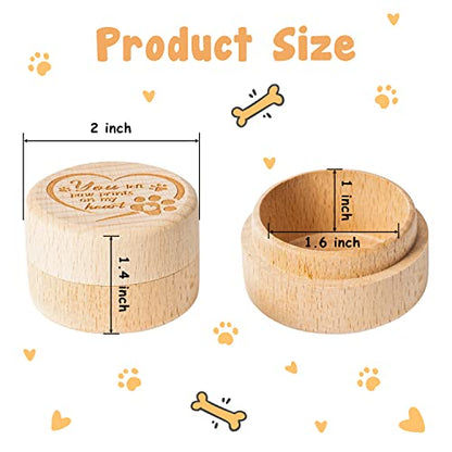 CJiangpo Dog Memorial Keepsake Box for Pet Hair, Pet Fur Keepsake Gifts | Pet Memorial Gifts for Loss of Dog Cat, Wooden Pet Ashes Container Urns, Pet Loss Sympathy Gifts Remembrance