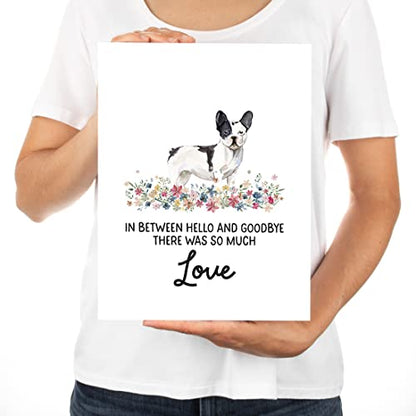 Andaz Press Jumbo Pet Sympathy Card with Envelope, Sorry For Your Loss Card, French Bulldog, Loss Of Pets Dog Grief Bereavement Card with Big Blank Space to Send to Friends, Family, 8.5" x 11", 1-Pack - color: French Bulldog 1
