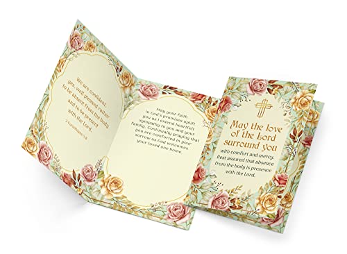 Assorted Religious Sympathy Cards 12 Pack, Prime Greetings, Made in America, Eco-Friendly, Thick Card Stock with Premium Envelope 5in x 7.75in, Packaged in Protective Mailer