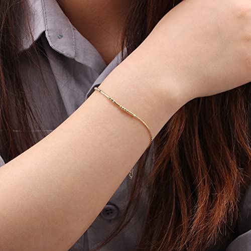 Best Friend Birthday Gifts Morse Code Bracelets For Women Mothers Day Birthday Christmas Gifts For Sister Daughter Grandmother Stainless Steel Jewelry Friendships Inspirational Gifts For Women - style: Gold: Love My Tribe