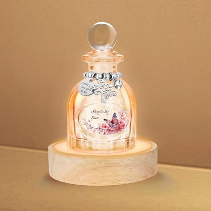 SOITIS Glass Mini Urns for Human Ashes, Small Urns with Multicolor Light Base - color: Small Urn
