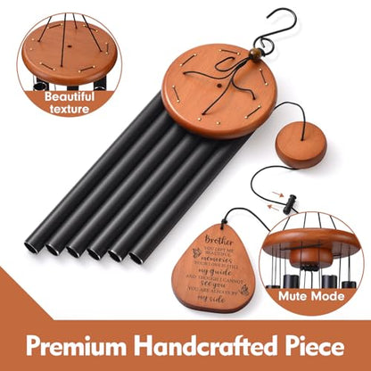 Memorial Sympathy Gifts for Loss of Brother, 32" Memorial Wind Chimes | Loss of Brother Sympathy Gifts, Remembrance/Bereavement Gifts for Loss of Brother, Windchimes in Memory of Brother - size: Black - Brother