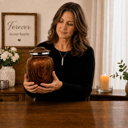 Plant Urn-Parent (Walnut Grain Large, Urns) - color: Walnut Grain Large