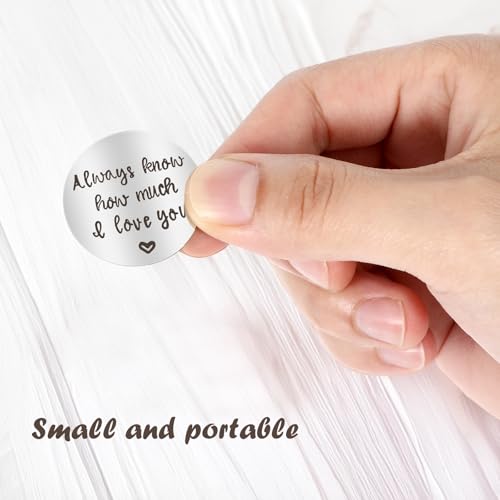 Pocket Hug Token, I Love You Handstamped Pewter Token Remembrance