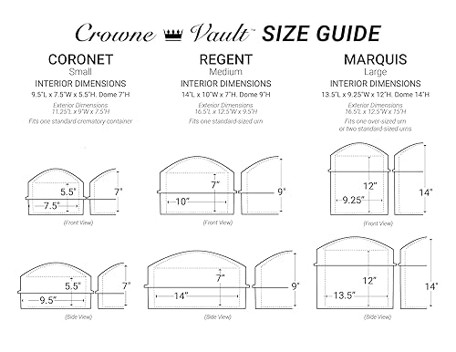 Urn Vault, Regent, White - color: White, size: Medium