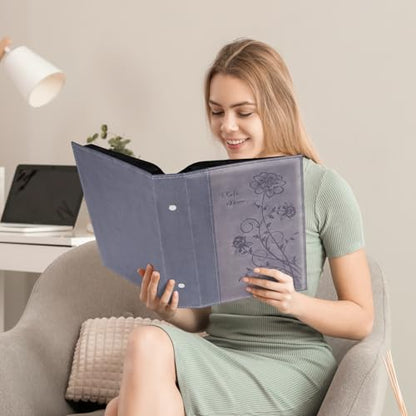 Artmag Photo Album 4x6 300 Photos, Extra Large Capacity Leather Cover Wedding Family Photo Albums Holds 300 Horizontal 4x6 Photos(Grey) - color: Grey, size: 300 Pockets