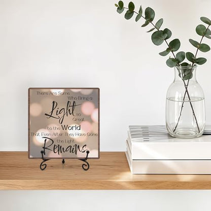Sympathy Gifts for Loss of Loved One Memorial Wooden Plaque Sign With Stand Condolence Remembrance Gifts for Loss of Mother Father Husband Grief Bereavement Gift - color: Sympathy