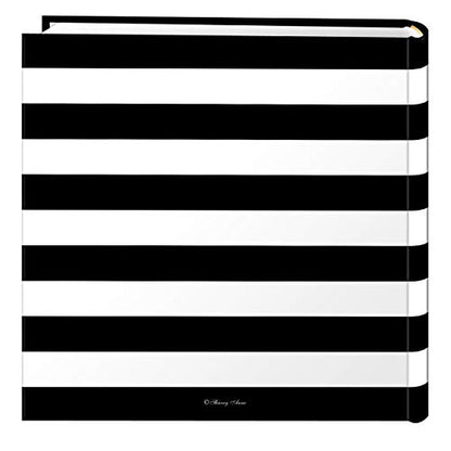 Pioneer Photo Albums Golden Memories Black and White Striped 200 pkt 4x6 Photo Album, Pocket, Gold - size: 200 Pocket 4x6