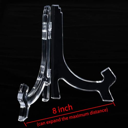HESTYA 6 Pack 7 Inch Clear Acrylic Easel Stands for Plate Display - color: Clear, size: 7 Inch