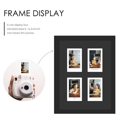 DUENPY 7.2x9.5 Polaroid 4 Opening Mini Frame Black - color: Black, size: 7.2x9.5（2x3 opening）