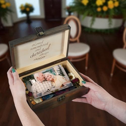 Sympathy Gift for Loss of Loved One, Engraved Memorial Memory Box - size: Medium, style: Memorial