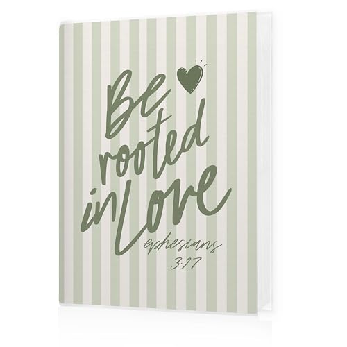 Sage Green Christian Photo Album 4x6, Be Rooted in Love Bible Verse Scripture 18 Pockets Small Picture Memory Photo Album for Family Anniversary Travel Vacation - color: Bible Rooted