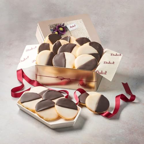 Dulcet Gift Baskets Sympathy Gifts For Women NY Style Black & White Cookies Favorite Gift Tin- Great for Thinking of You Gifts -holiday Celebrations-Get Well Thank You & Sympathy Wishes for Men, Women, Girls, boys - color: Sympathy
