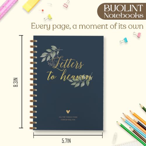 Memorial Gifts Journal for Women Men 5.5x8.7in(Blue) - color: Blue