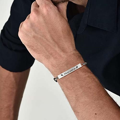 MPRAINBOW Adjustable Cremation Memorial Urn Bracelet, Stainless Steel Cremation Manmade Braided Urn Bracelet Keepsake Urn Bracelet for Ashes with Fill Kit - color: Style H -Silver