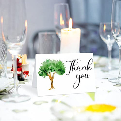 Fumete 50 Set Funeral Thank You Cards, Big Tree - style: Big Tree