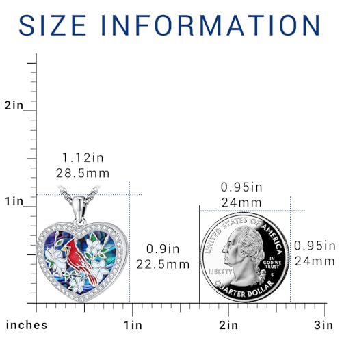Picture Locket Necklace for Women Men Rose 14K Real Gold 925 Sterling Silver Jewelry Heart Locket Necklace that Holds Pictures Tree of Life Viking Wolf Celtic Knot St Christopher St Michael Pendant - color: H-Heart Locket-cardinal-6