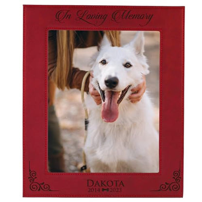 My Personal Memories Custom Personalized Dog Loss Memorial Pet Remembrance Picture Frame (Red) - color: Red