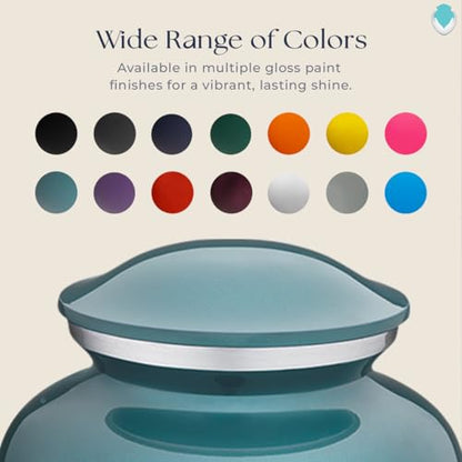 Geturns Embrace Adult Personalized Doves Cremation Urns for Human Ashes I Large Picture Teal Funeral Urn for Adult Men and Women with Double Side Engraving I 200 lbs - color: _Teal (Double Sided)