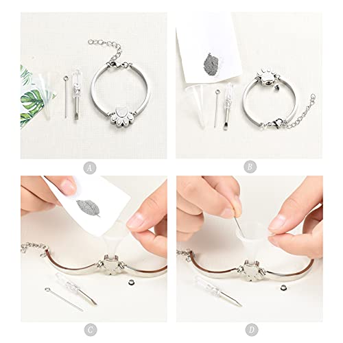 Stainless Steel Paw Print Urn Bracelet Memorial Ash Keepsake Cremation Jewelry Dog Ashes Bracelet - color: Style 4