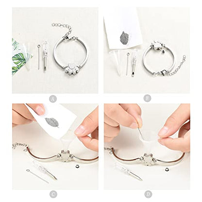 Stainless Steel Paw Print Urn Bracelet Memorial Ash Keepsake Cremation Jewelry Dog Ashes Bracelet - color: Style 4