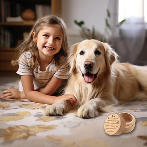 CREATCABIN Pet Hair Keepsake Box Wooden Pet Mini Fur Memorial Box Dog Hair Ashes Container Custom Pets Small Memorial Urn Loss Sympathy Gift for Storing Dogs Cat Hair Teeth Nails Ashes Paw 2 x 1.6in - style: Dog bone