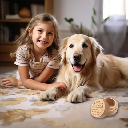 CREATCABIN Pet Hair Keepsake Box Wooden Pet Mini Fur Memorial Box Dog Hair Ashes Container Custom Pets Small Memorial Urn Loss Sympathy Gift for Storing Dogs Cat Hair Teeth Nails Ashes Paw 2 x 1.6in - style: Dog bone