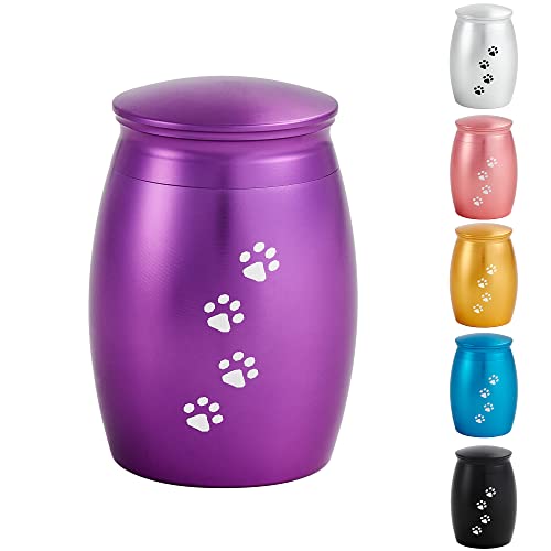 Small Urns for Pet Ashes,Puple Mini Urn for Dog or Cats Ashes - color: Purple