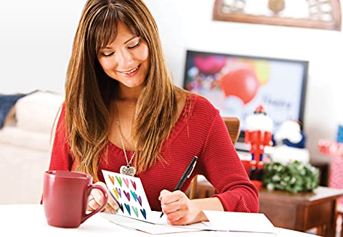 Better Office Products 100-Pack All Occasion Greeting Cards, Assorted Blank Note Cards, 4 x 6 inch, 6 Contemporary Heart Designs, Blank Inside, with Envelopes, 100 Pack - size: 4" x 6"