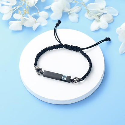 Harbeingt Adjustable Urn Bracelet for Ashes for Women Cremation Jewelry - color: Black Blue1