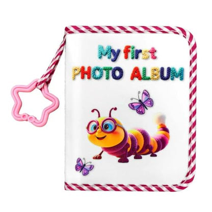 My First Family Soft Baby Photo Album, Holds 17 4x6 Photos, Caterpillar | Baby Photo Album for Newborn Toddler Kids, Baby Shower & Birthday Memory Gifts - style: maomaochong