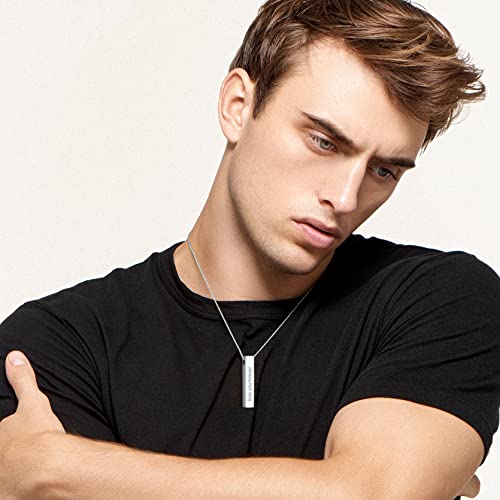 GOLDCHIC JEWELRY Urn Necklaces for Ashes, Stainless Steel Pet/Cross/Birthstone/Tree of Life Personalized Keepsake Memorial Jewelry for Women - color: Cube - 316L Stainless Steel, style: Personalized Engraving