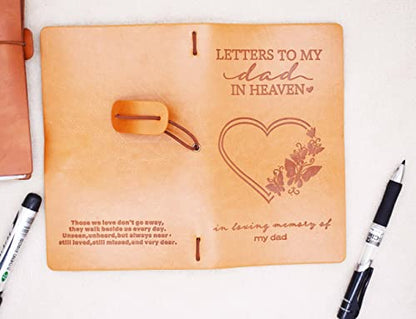 XPL Father Memorial Remembrance Gift-Bereavement Gift-Refillable Travel Photo Diary Journal-Those We Love Don't Go Away-Letters to My Dad in Heaven,In Loving Memory-Sympathy Gifts for Loss of Dad - style: 3-Letters to My dad in Heaven