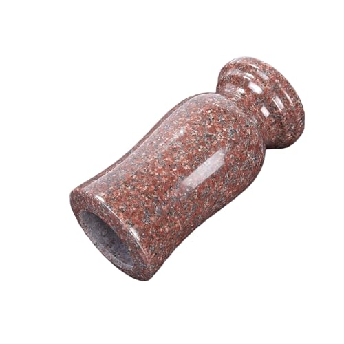 Granite Memorial Cemetery Vase, 10" Height | Grave Decoration, Headstone Flower Holder, Drain Hole