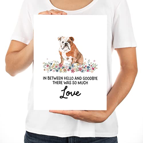 Andaz Press Jumbo Pet Sympathy Card with Envelope, Sorry For Your Loss, English Bulldog, Loss Of Pets Dog Grief Bereavement Card with Big Blank Space to Send to Friends, Family, 8.5" x 11", 1-Pack - color: English Bulldog