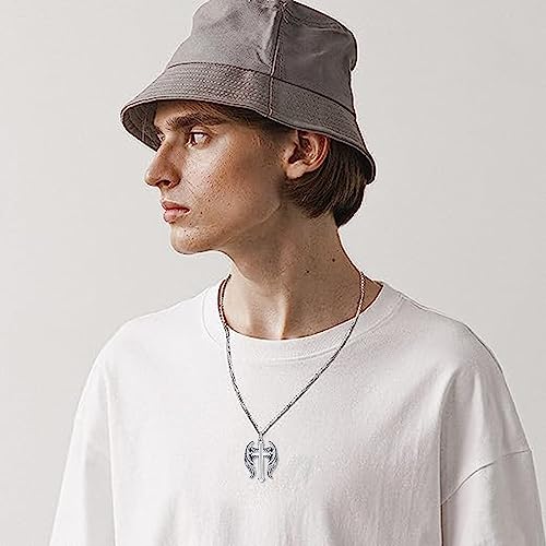 Aniu S925 Sterling Silver Urn Necklace Cremation Jewelry for Ashes - color: Cross Angel Wing-A