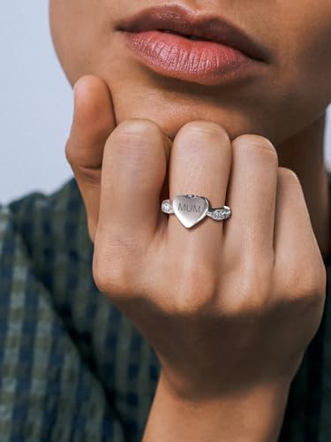Richsteel Stainless Steel Heart/Claddagh Cremation Urn Ring for Ashes - color: 01-Steel-Heart